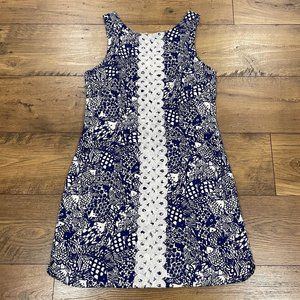 Lilly Pulitzer Blue and White Mini Dress